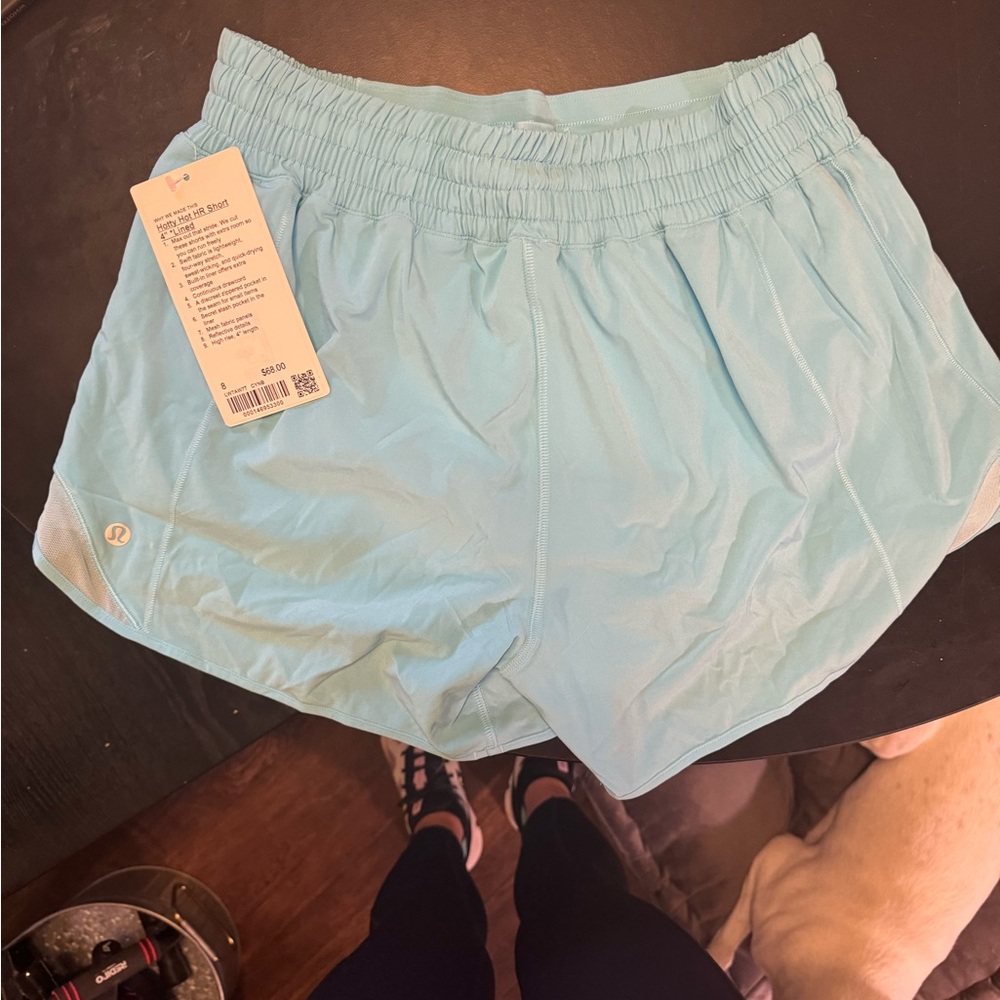 Never Worn Hotty Hot 4” Blue Lululemon Shorts